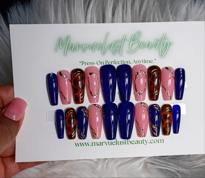 Tortoise Press on nails