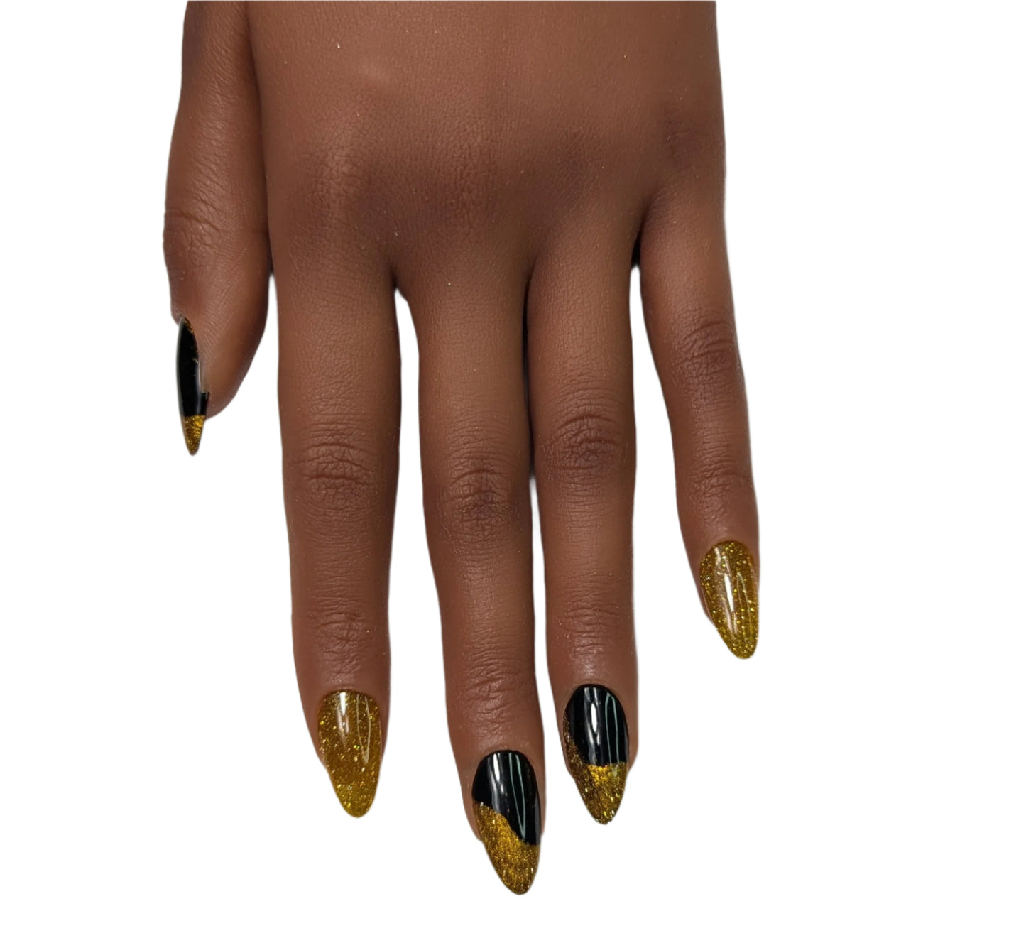 Black & Gold Press on Nails