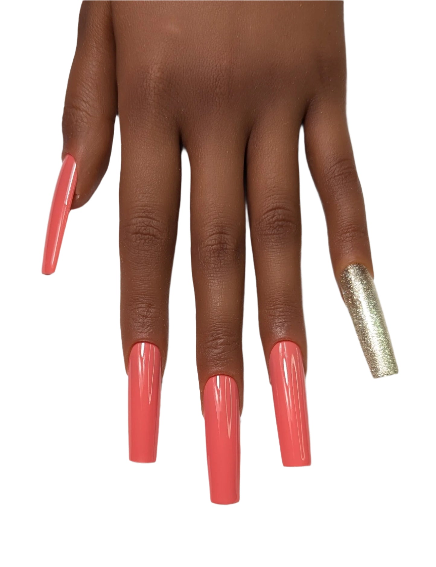 Guava Gold XL Square Press on Nails