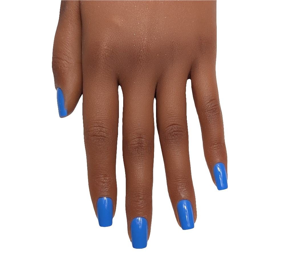 Blue Short Square press on