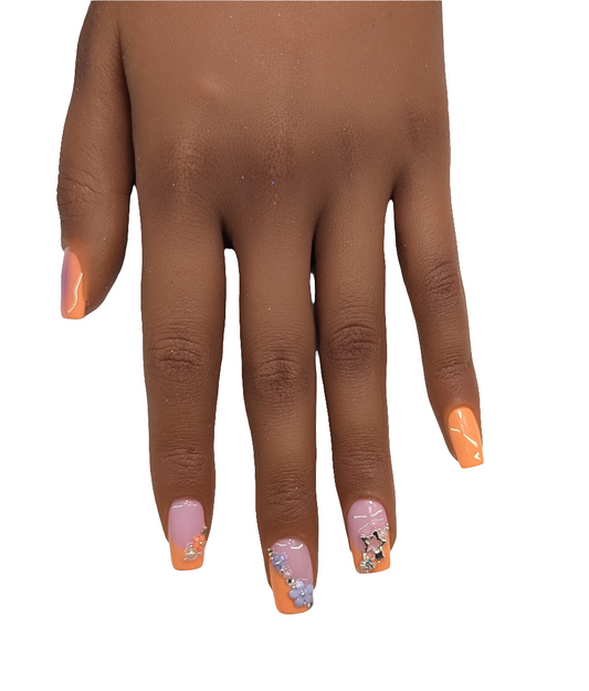 Peachy Purple Press on Nails