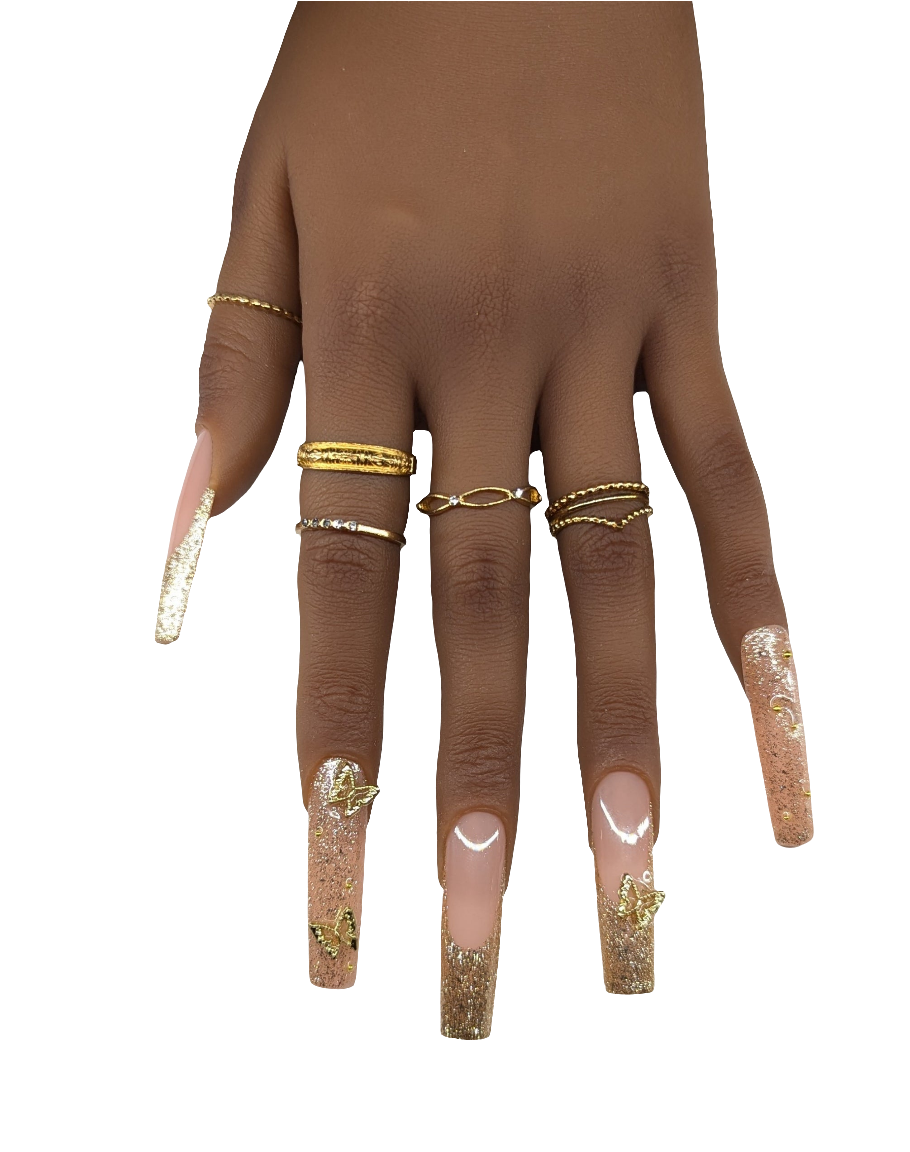 Natural Gold Press ons