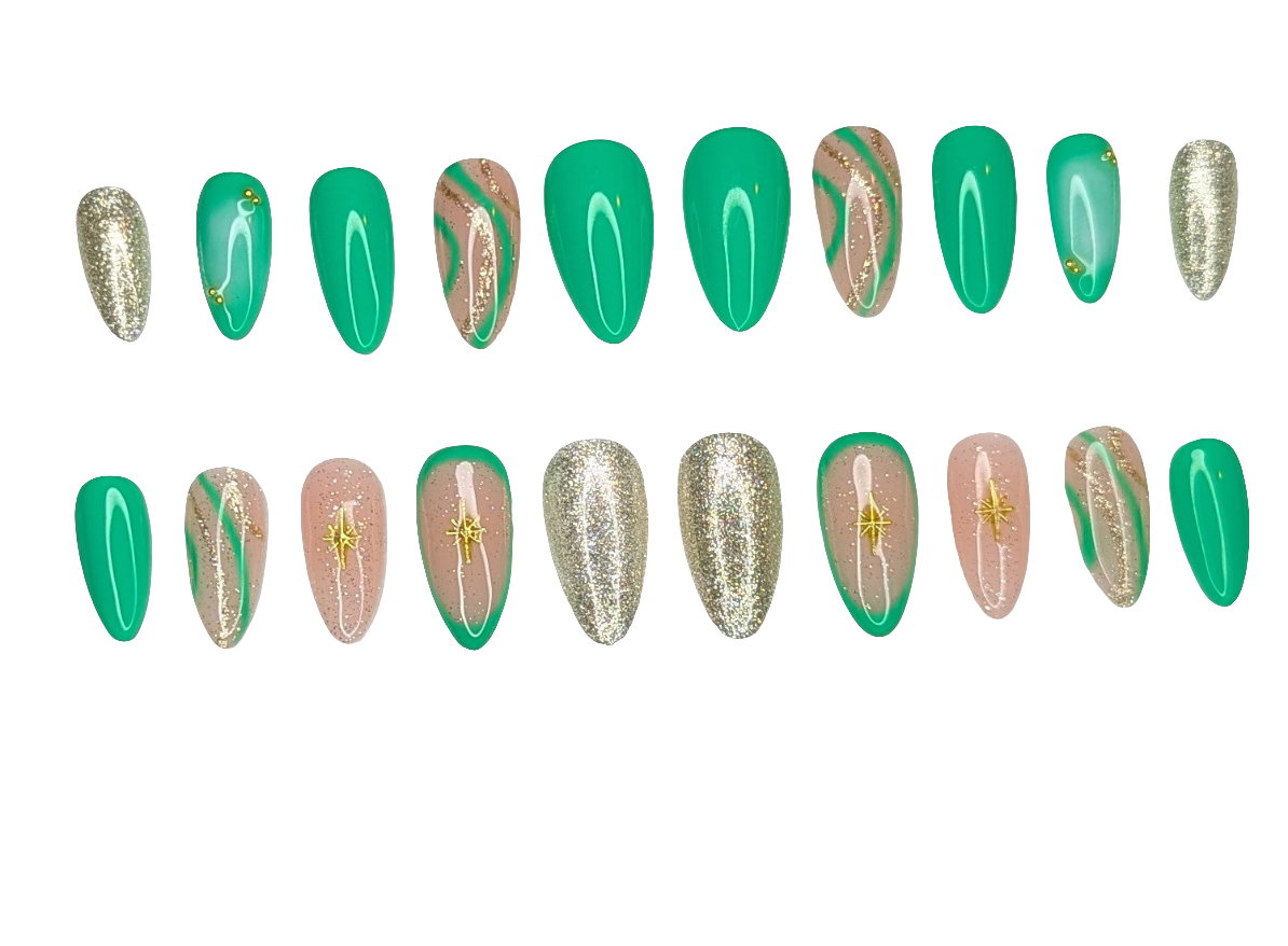 Dream Green Press on Nails