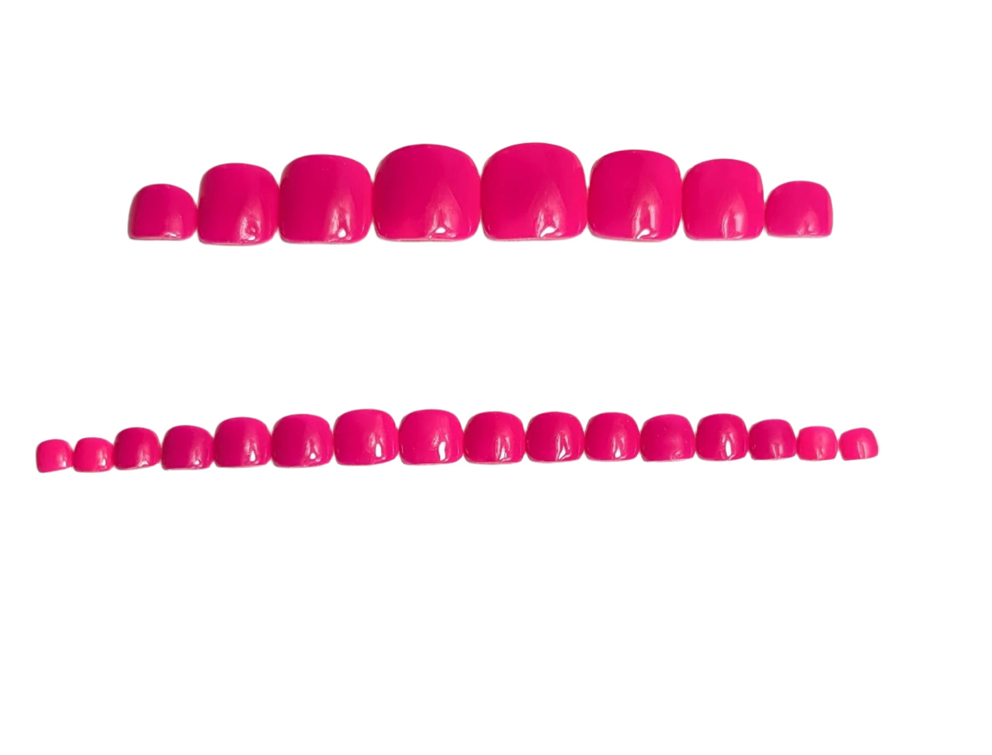 Cute Pink Pedi Square press-on