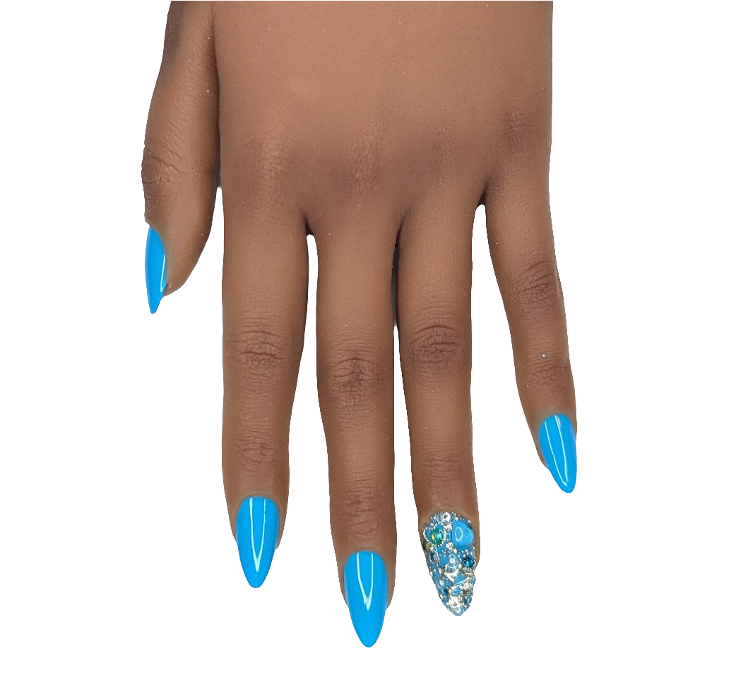 Blue Hello Kitty Press on Nails