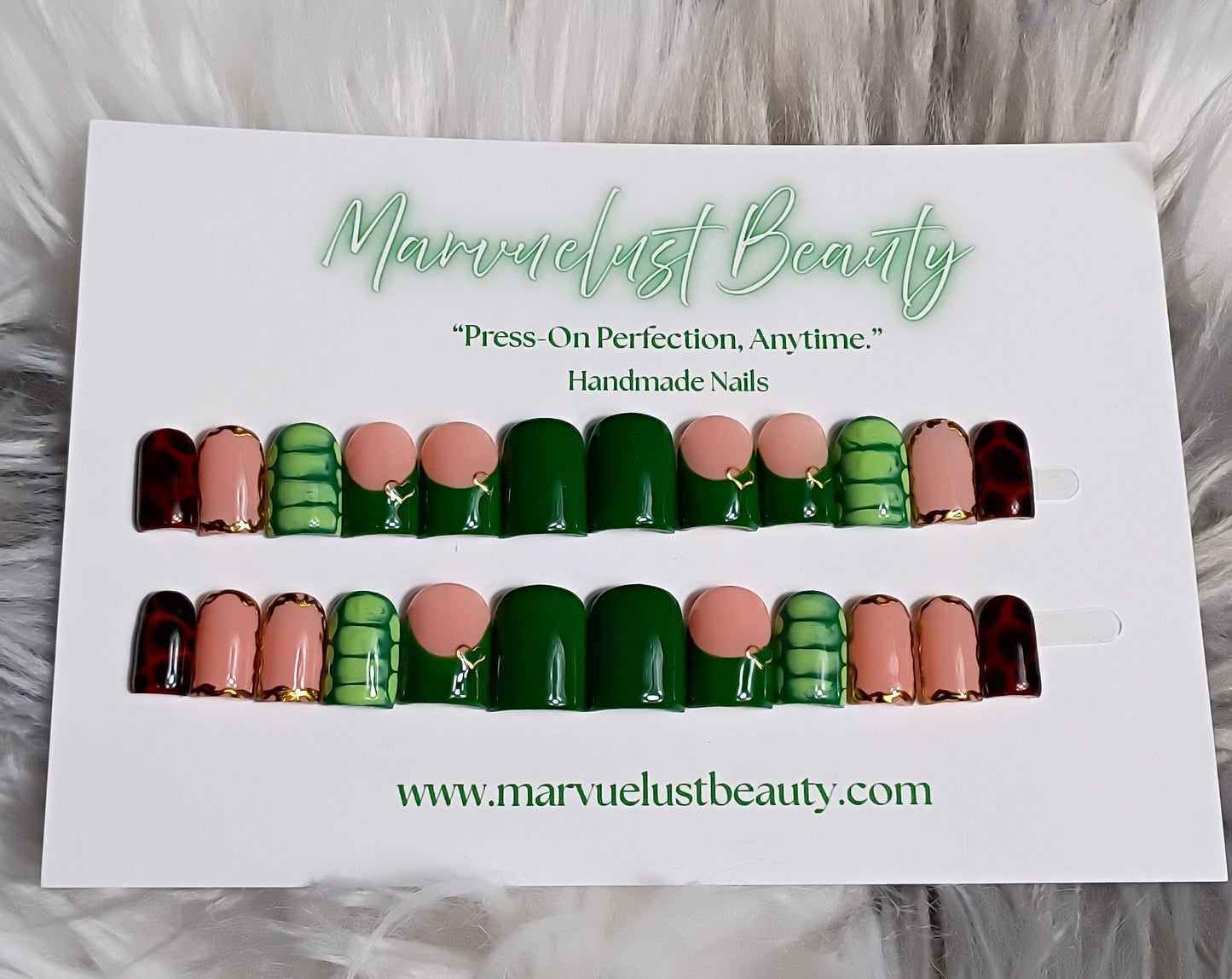 Croc Green Press on Nails