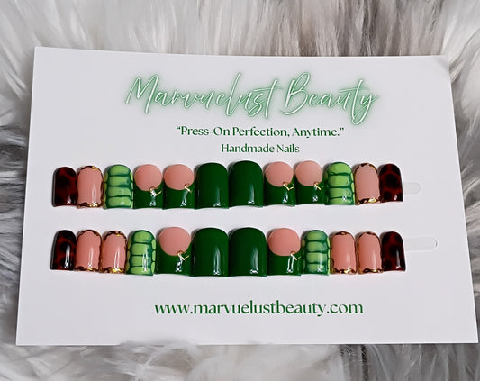 Croc Green Press on Nails